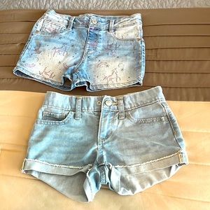 Girls size 8 denim shorts - 2 pairs. Like new